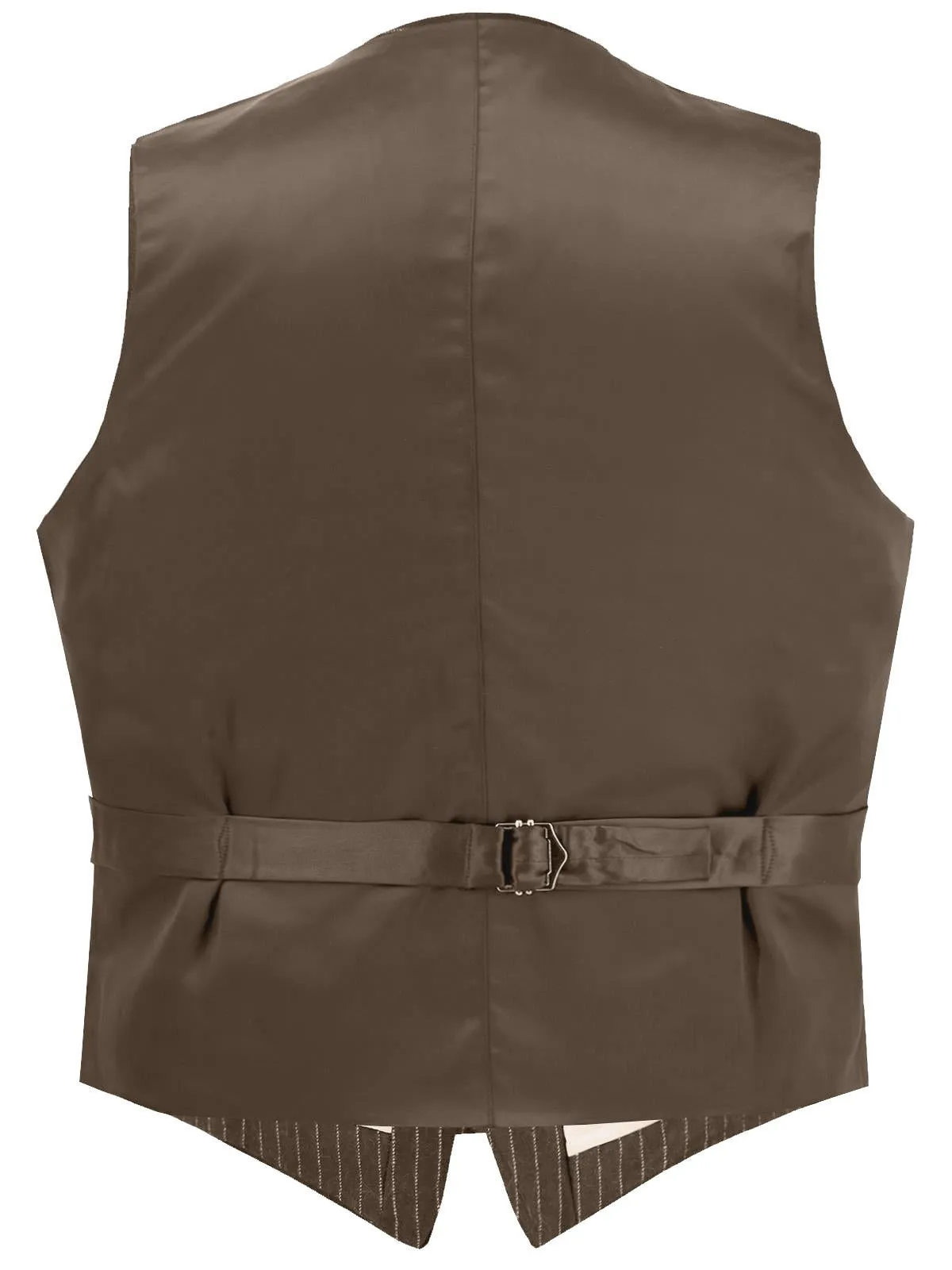 1940s Vintage Deliverance Pinstripe Waistcoat in Brown