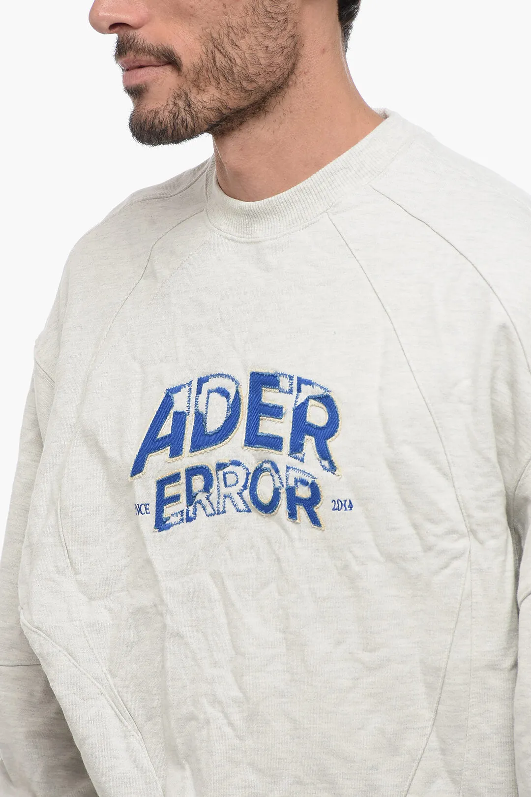 Ader Error Cotton Blend Sweatshirt with Embroidered Logo