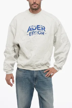 Ader Error Cotton Blend Sweatshirt with Embroidered Logo
