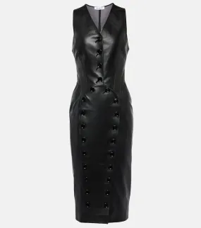 Alaia Leather midi dress