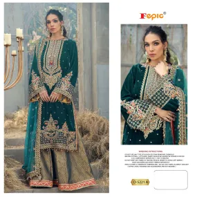 Beautiful Designer Fepic Rosemeen D 5221 Pakistani Suite 
