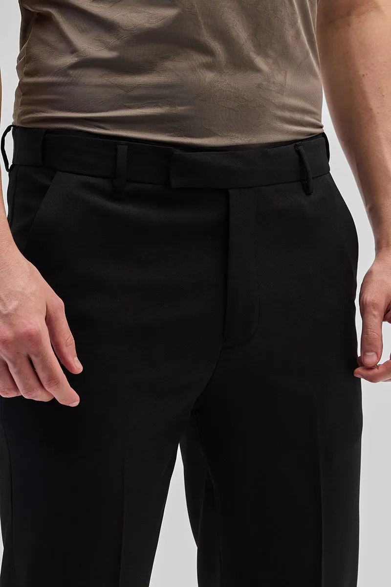 Black Stretch Slim Fit Trousers