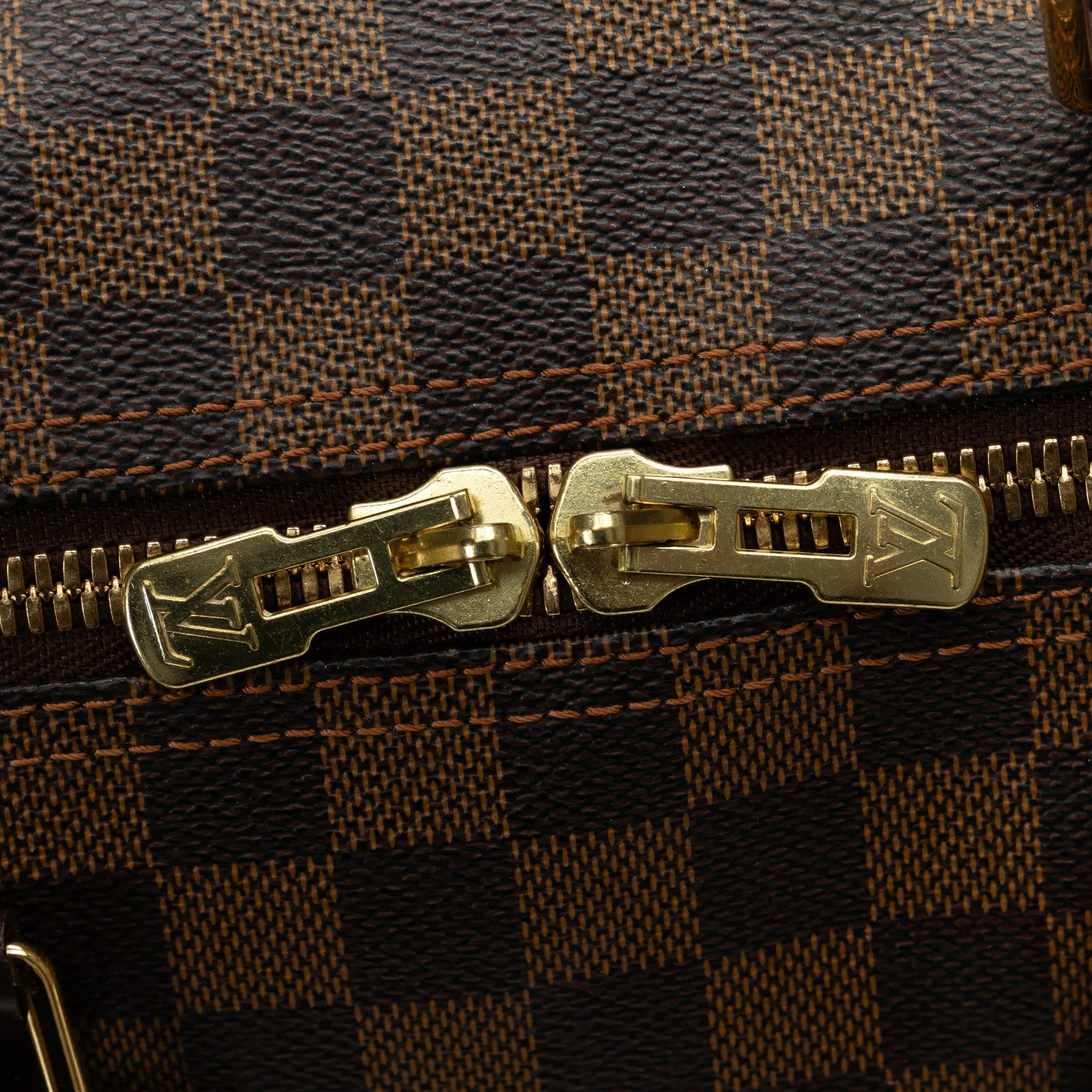 Brown Louis Vuitton Damier Ebene Keepall 50 Travel Bag