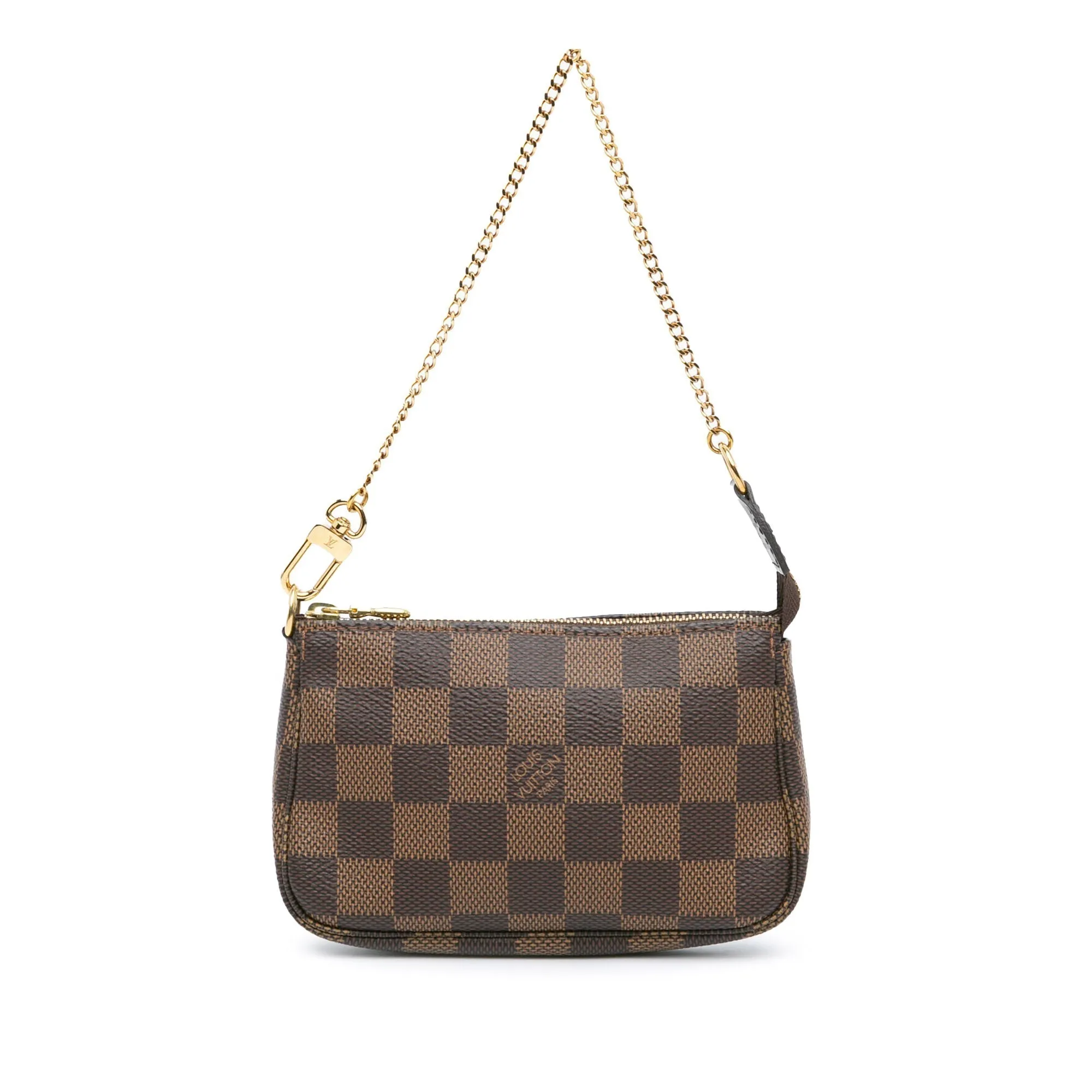 Brown Louis Vuitton Damier Ebene Mini Pochette Accessoires Handbag