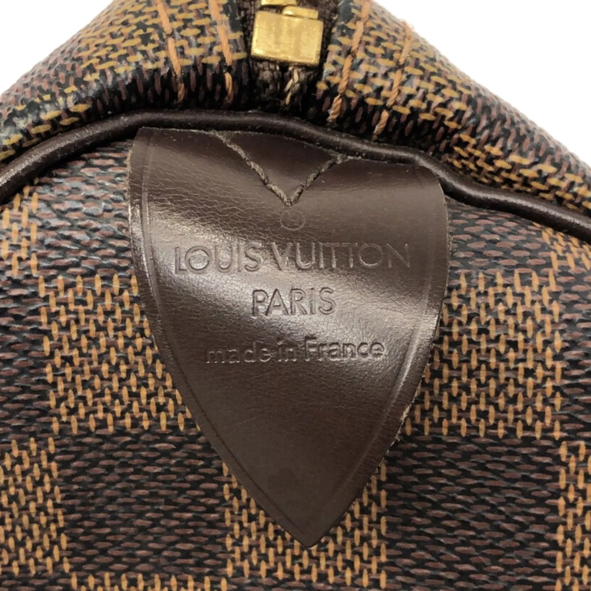 Brown Louis Vuitton Damier Ebene Speedy 25 Boston Bag