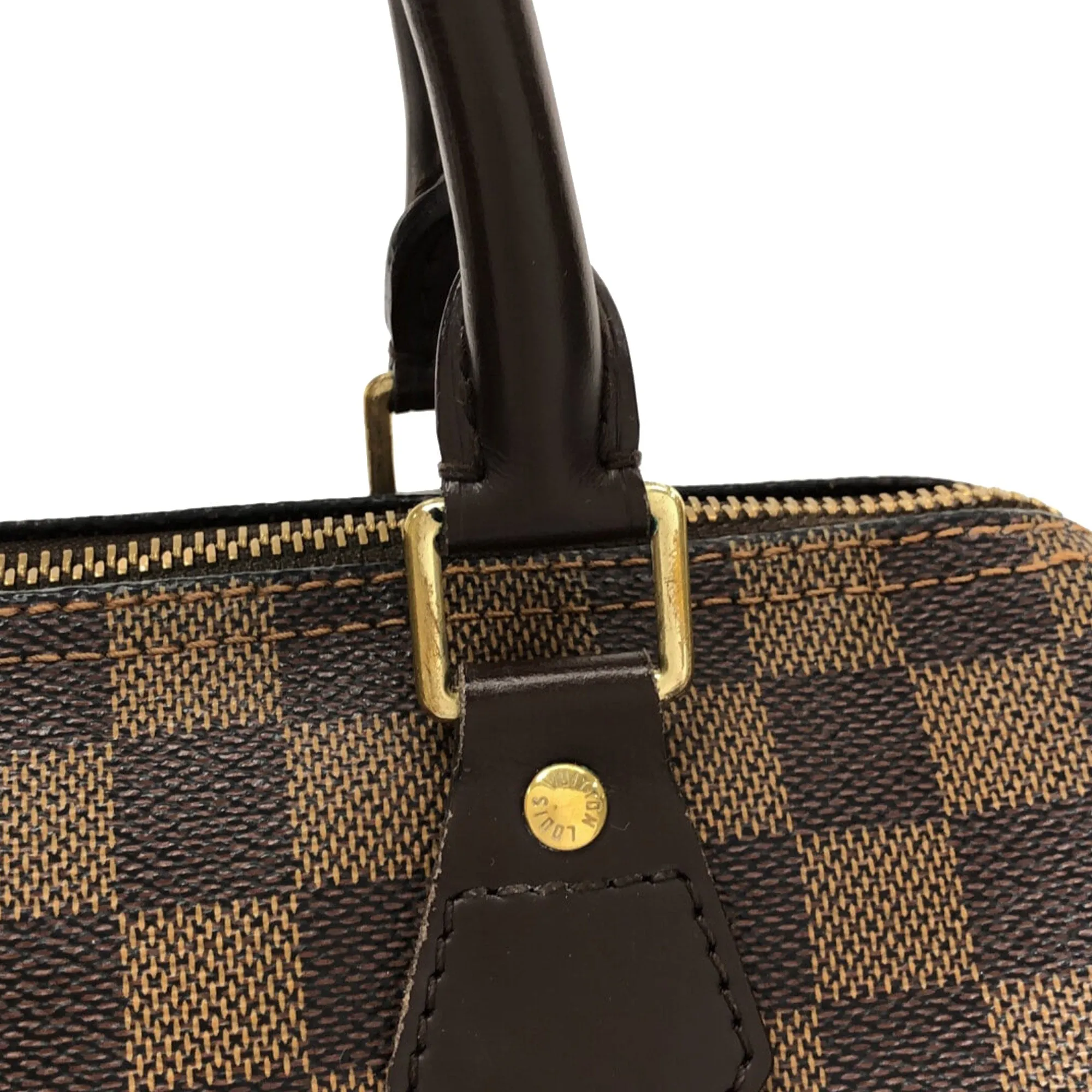 Brown Louis Vuitton Damier Ebene Speedy 25 Boston Bag