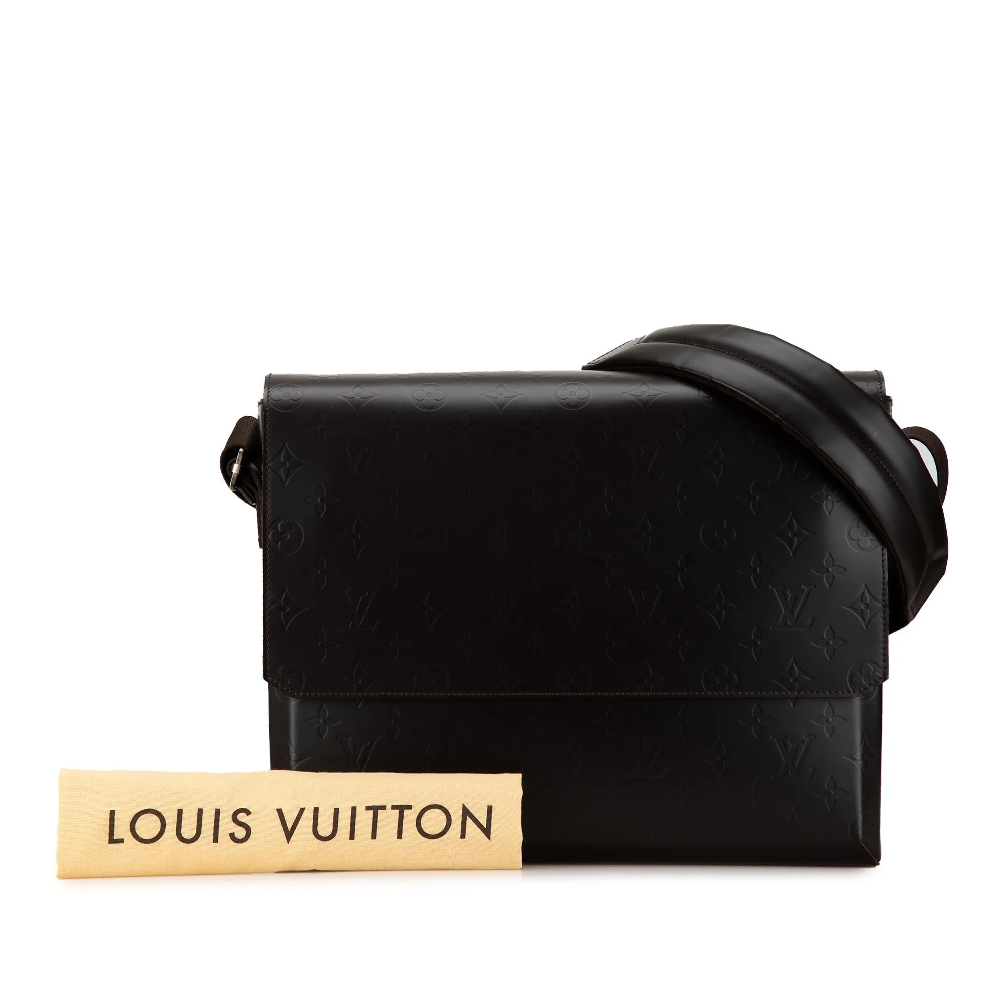 Brown Louis Vuitton Monogram Glace Fonzie Crossbody Bag