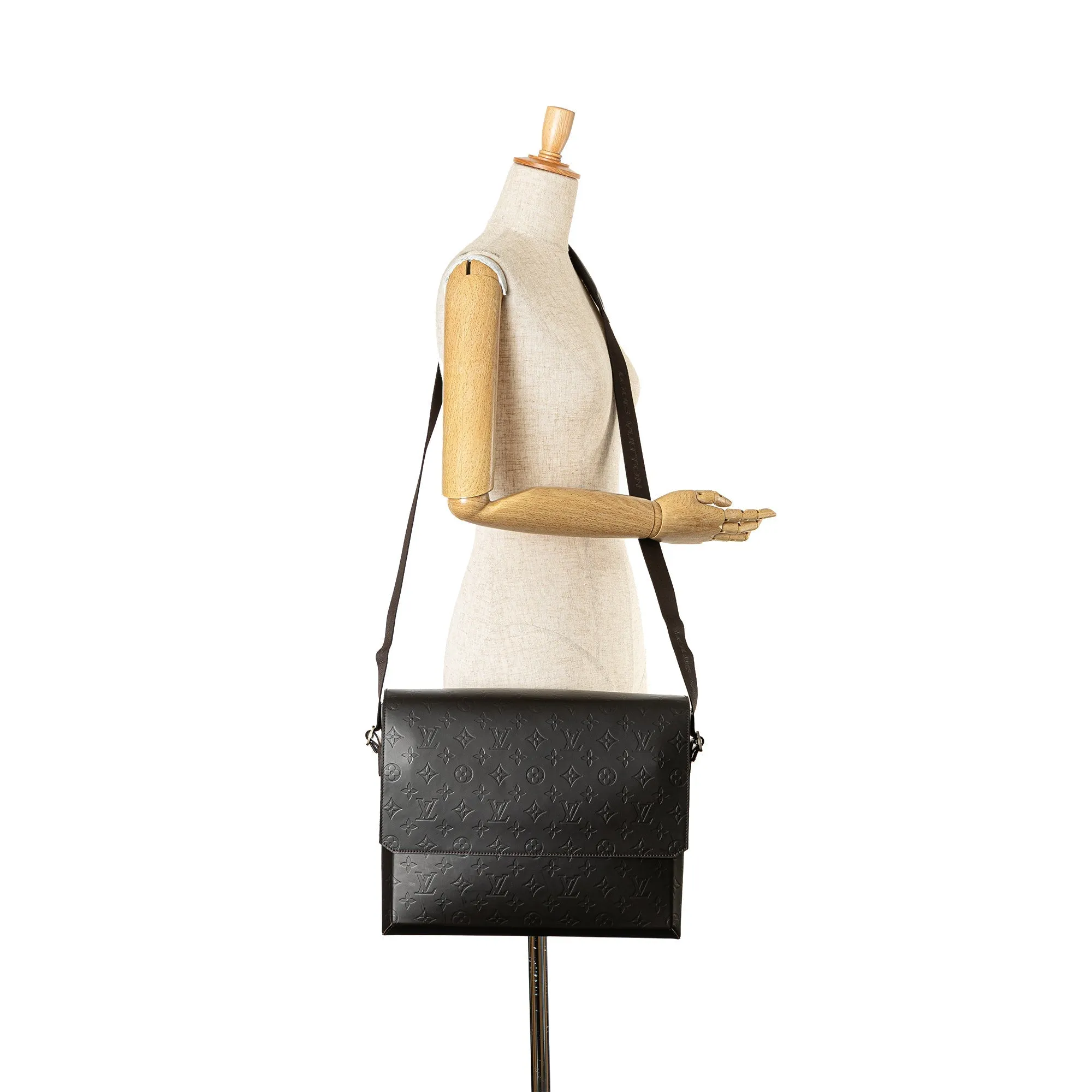 Brown Louis Vuitton Monogram Glace Fonzie Crossbody Bag