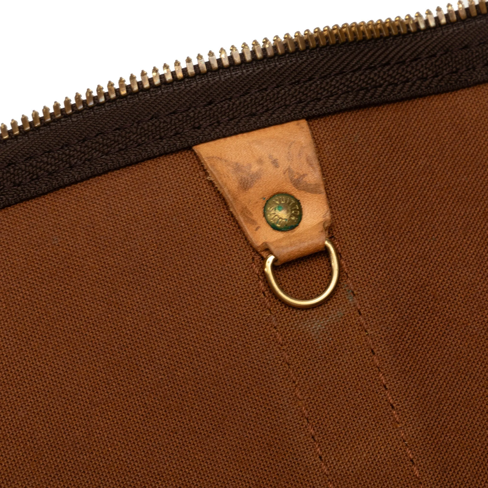 Brown Louis Vuitton Monogram Keepall 45 Travel Bag