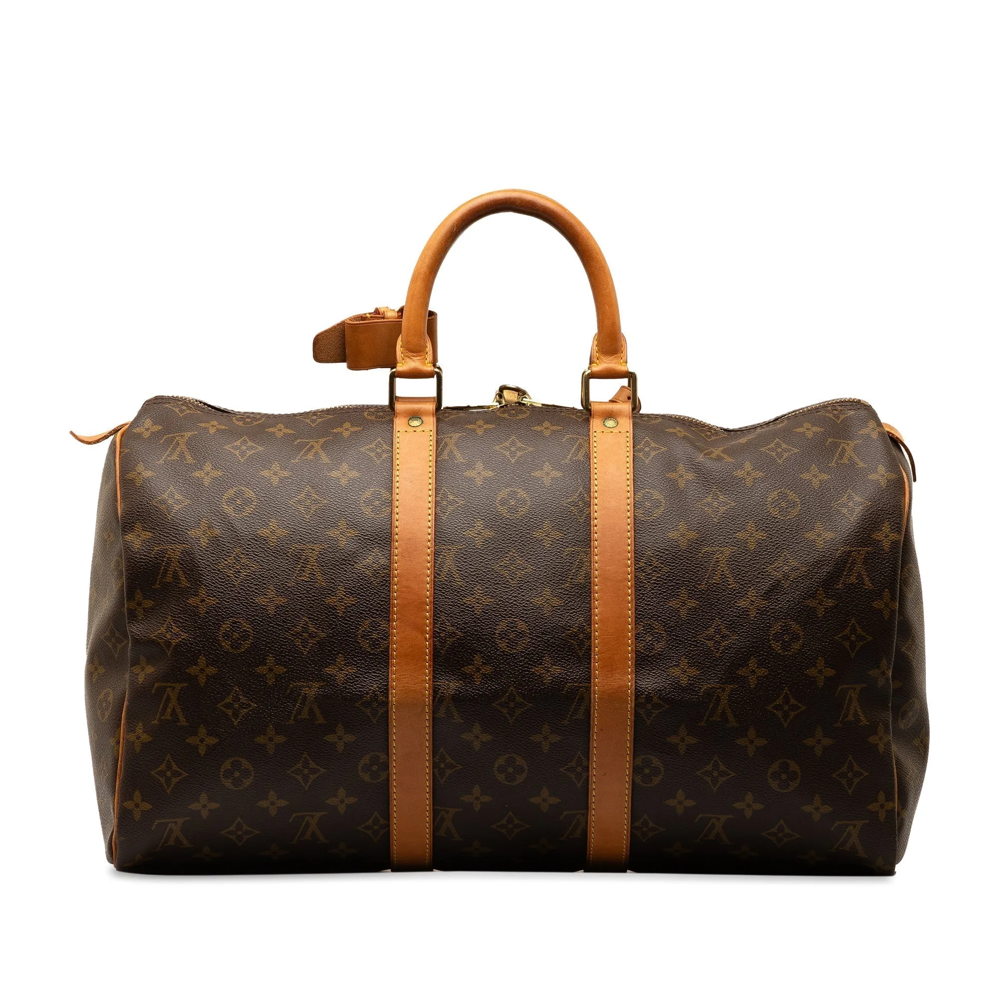 Brown Louis Vuitton Monogram Keepall 45 Travel Bag
