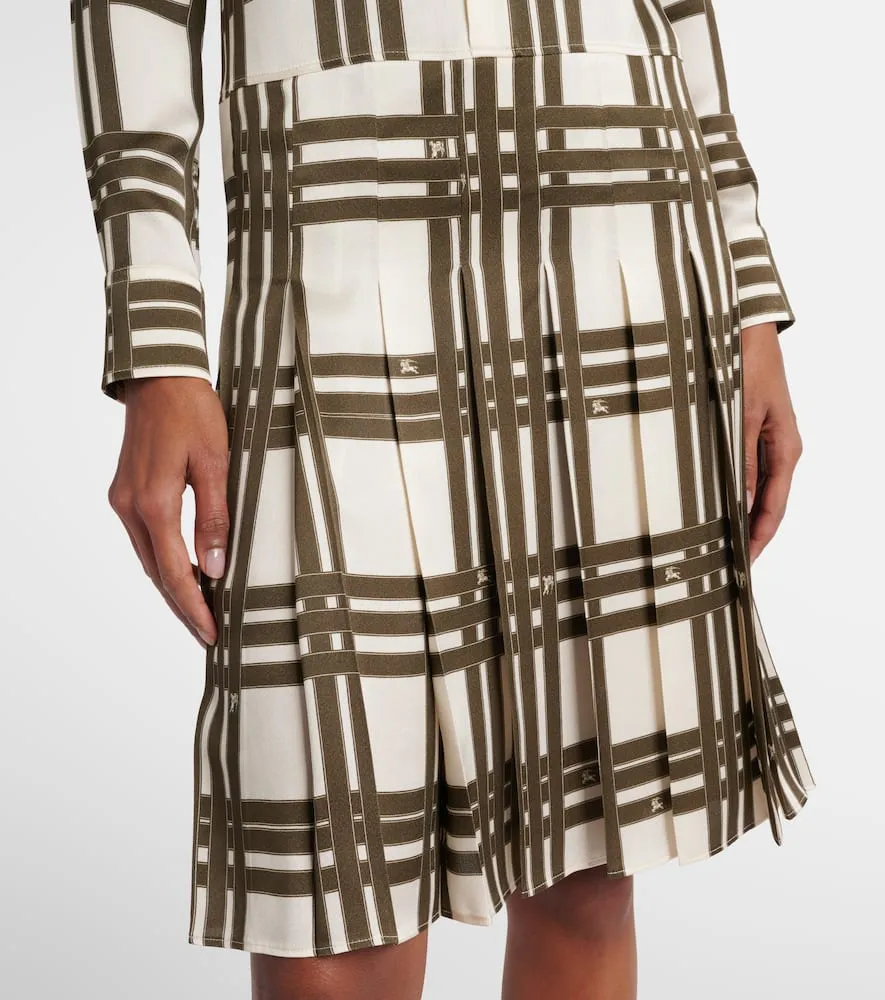 Burberry Ribbon Check silk shirt dress
