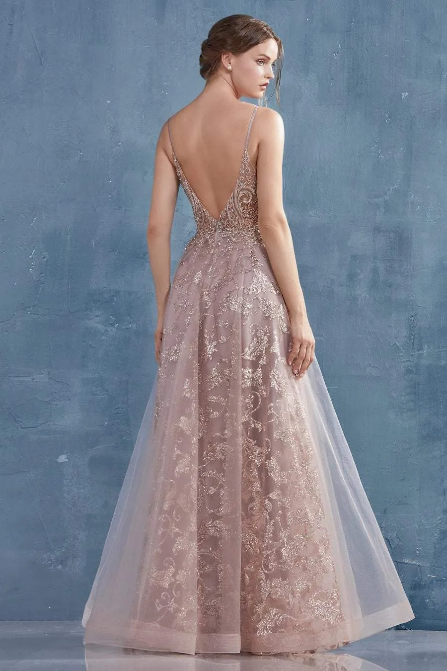 Button Crème Evening Dress