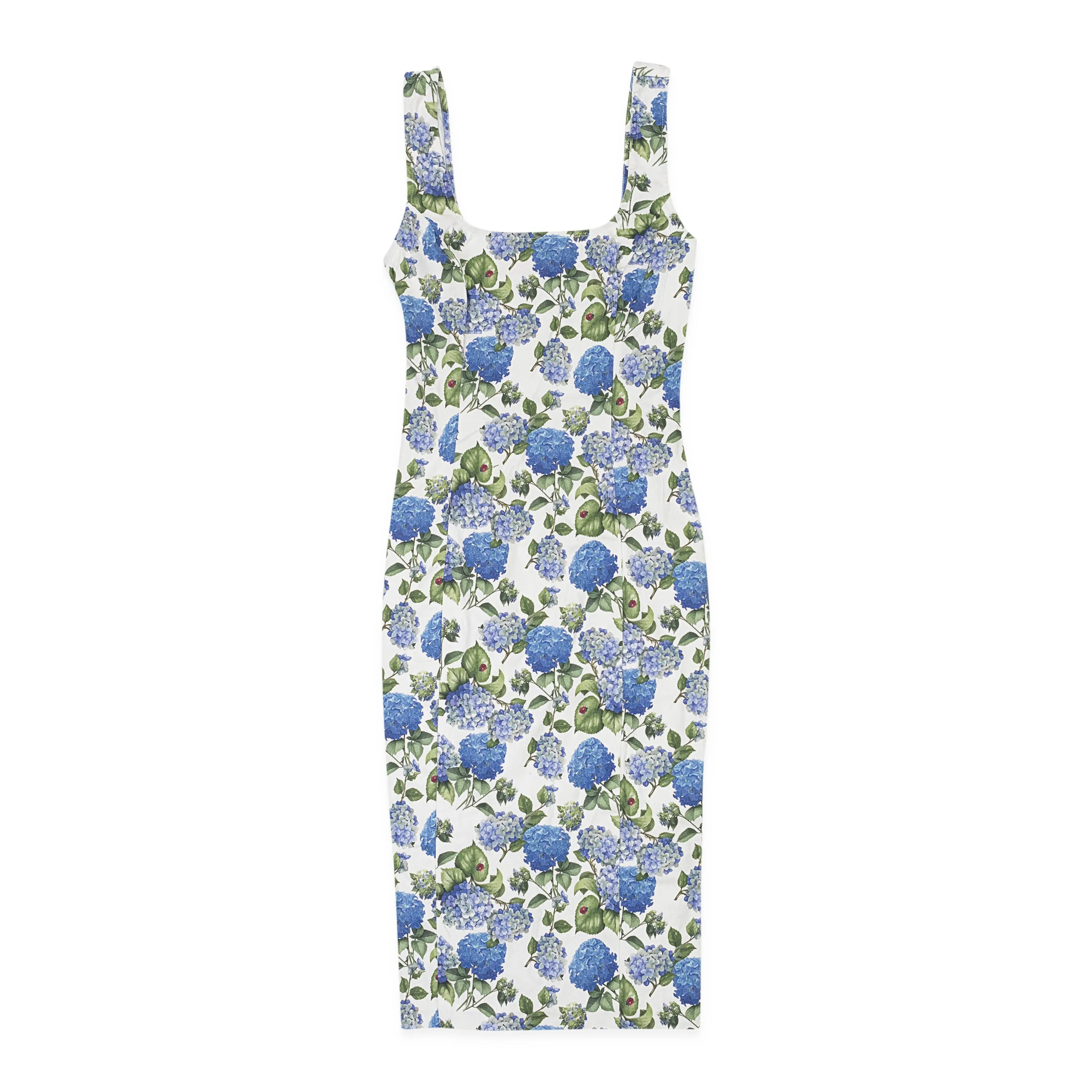 CALLIPYGIAN FLORAL U-NECK PENCIL BLUE SUN DRESS