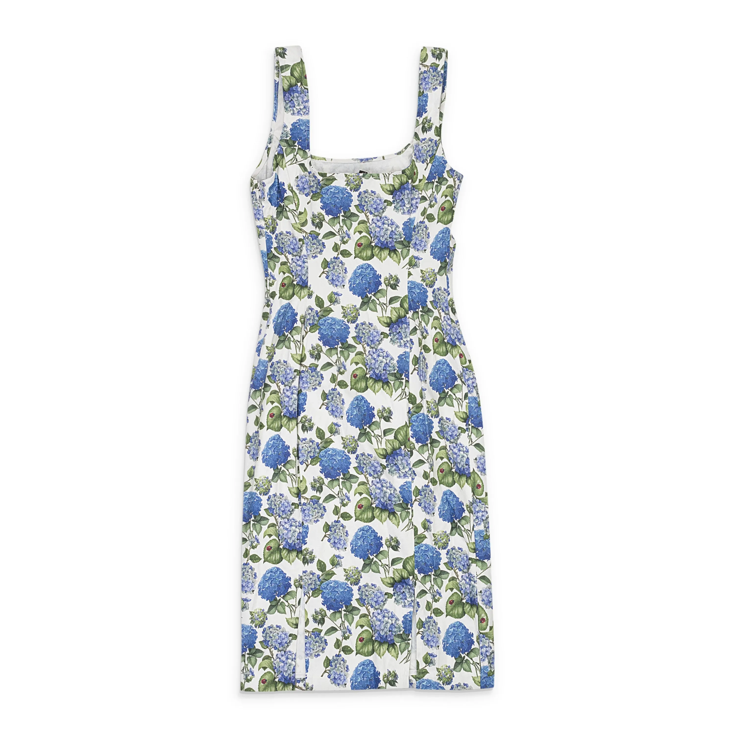 CALLIPYGIAN FLORAL U-NECK PENCIL BLUE SUN DRESS