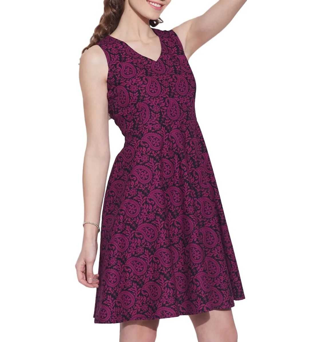 Clothes For Women Cotton Printed Dress,Machine Washable,W-CPD38-1612, Size-38 Inch