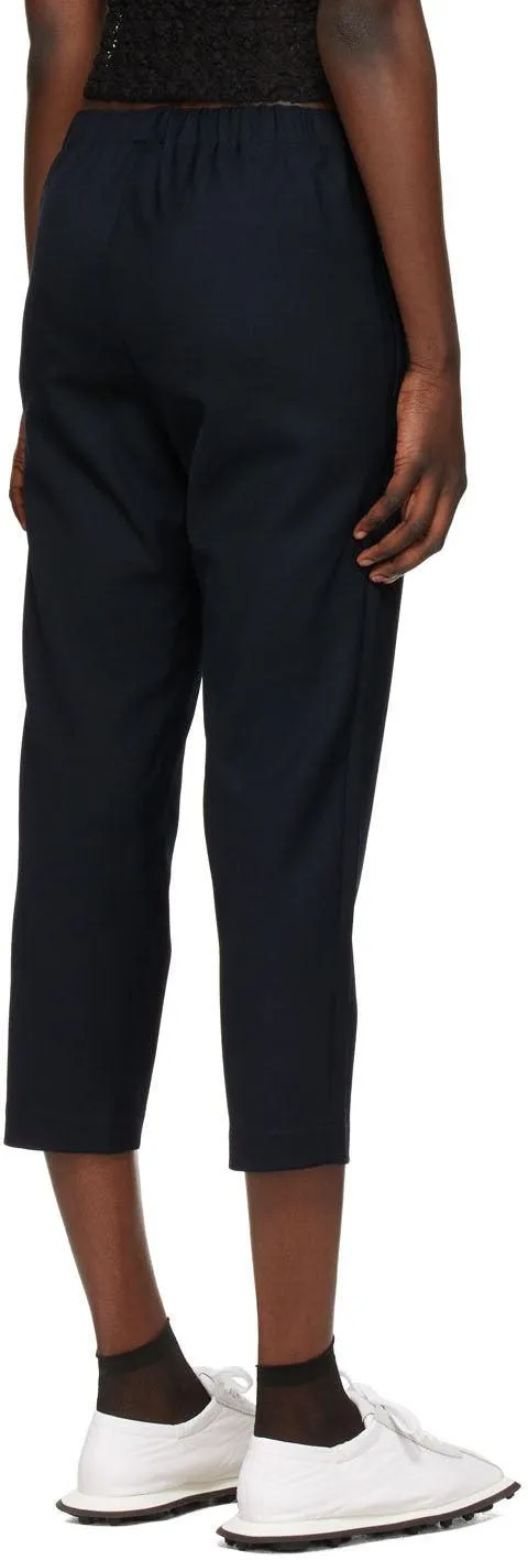 Comme des GarÃ§ons Comme des GarÃ§ons Navy Wool Trousers