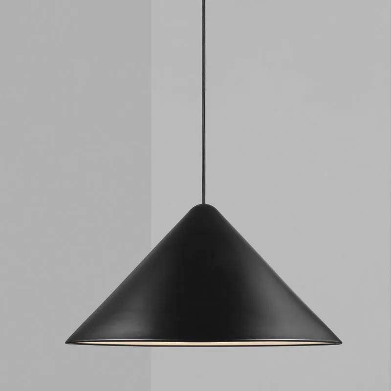 Danish Matte Wide Cone Pendant Light