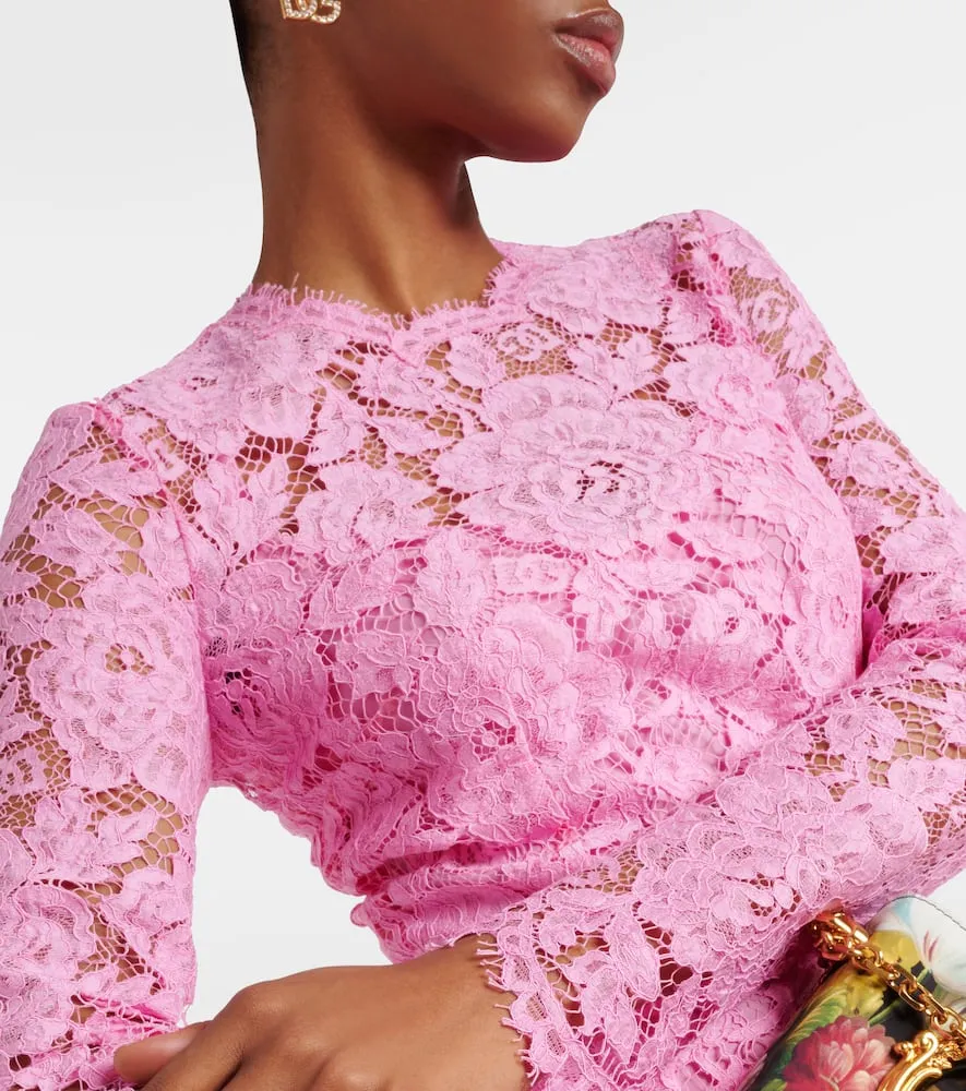 Dolce&Gabbana Floral lace midi dress
