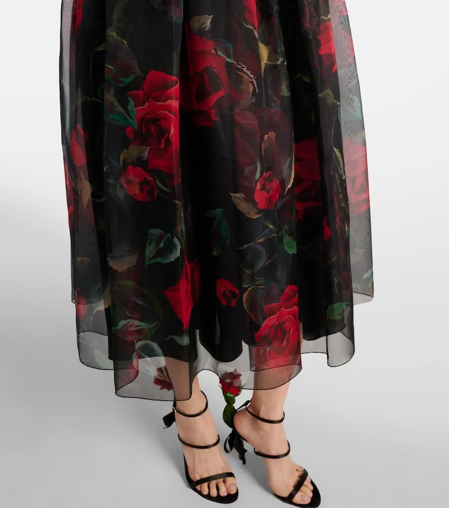 Dolce&Gabbana Floral silk cocktail dress