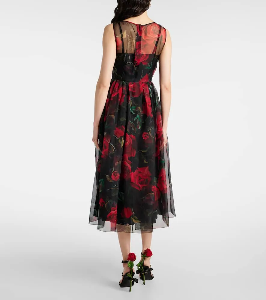 Dolce&Gabbana Floral silk cocktail dress
