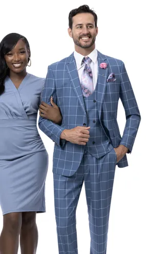 EJ Samuel M2773-TEAL Mens Suit