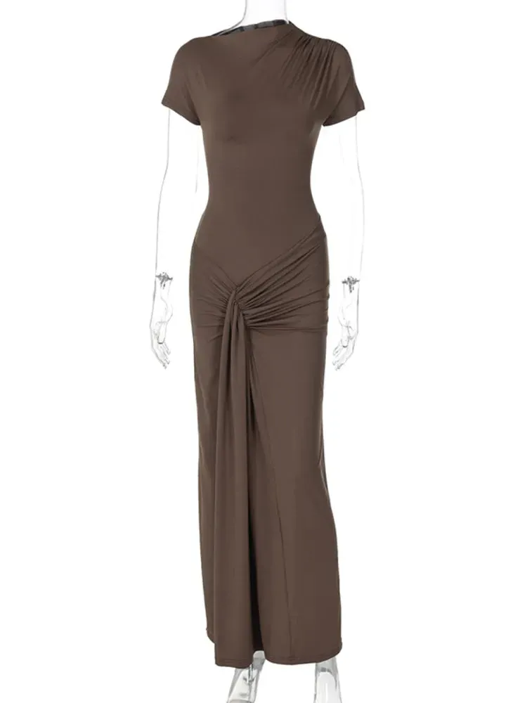 Elegant Asymmetrical Evening Dress for Weddings