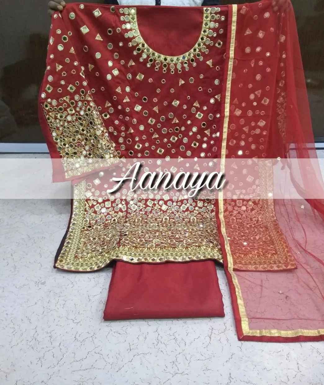 Elegant Tapeta Silk Punjabi Suit Set with Tafeta Silk Top