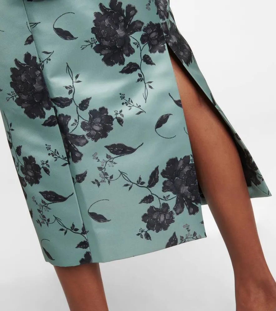 Emilia Wickstead Melina floral taffeta faille midi dress