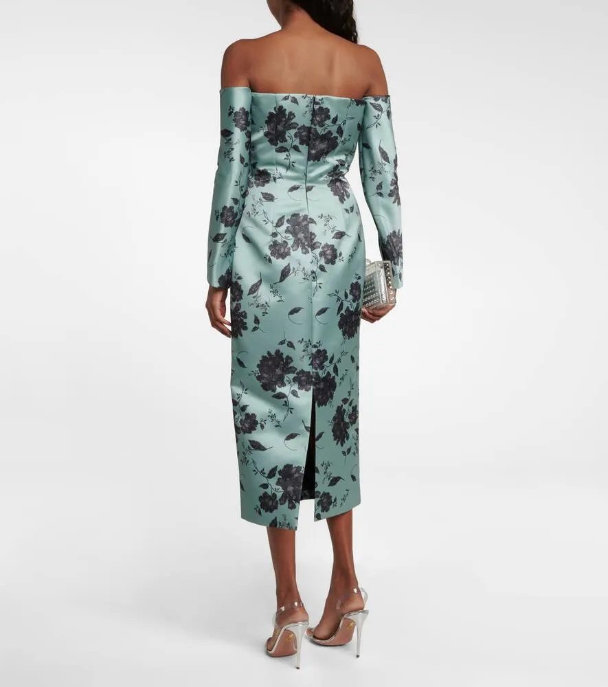 Emilia Wickstead Melina floral taffeta faille midi dress