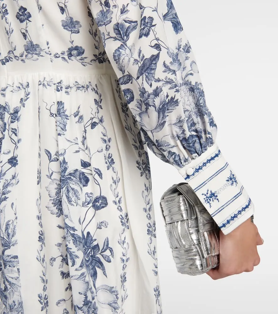 Erdem Printed crêpe de chine midi dress