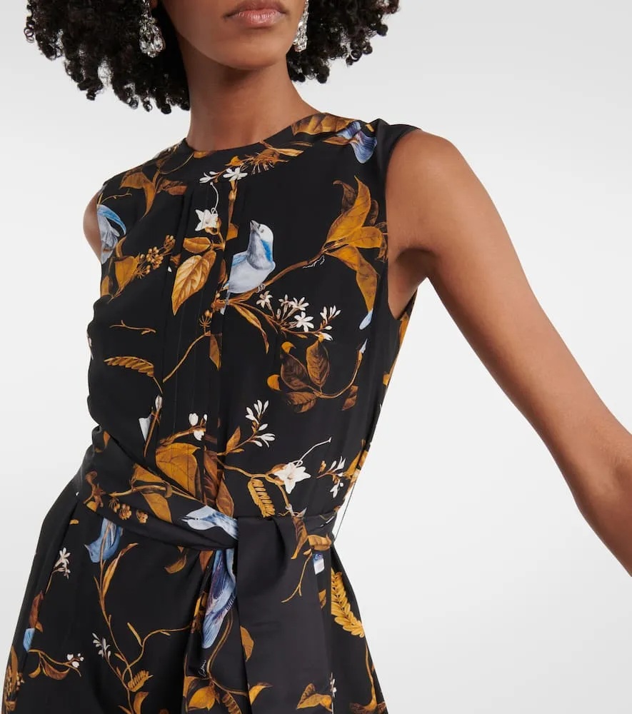 Erdem Printed silk midi dress