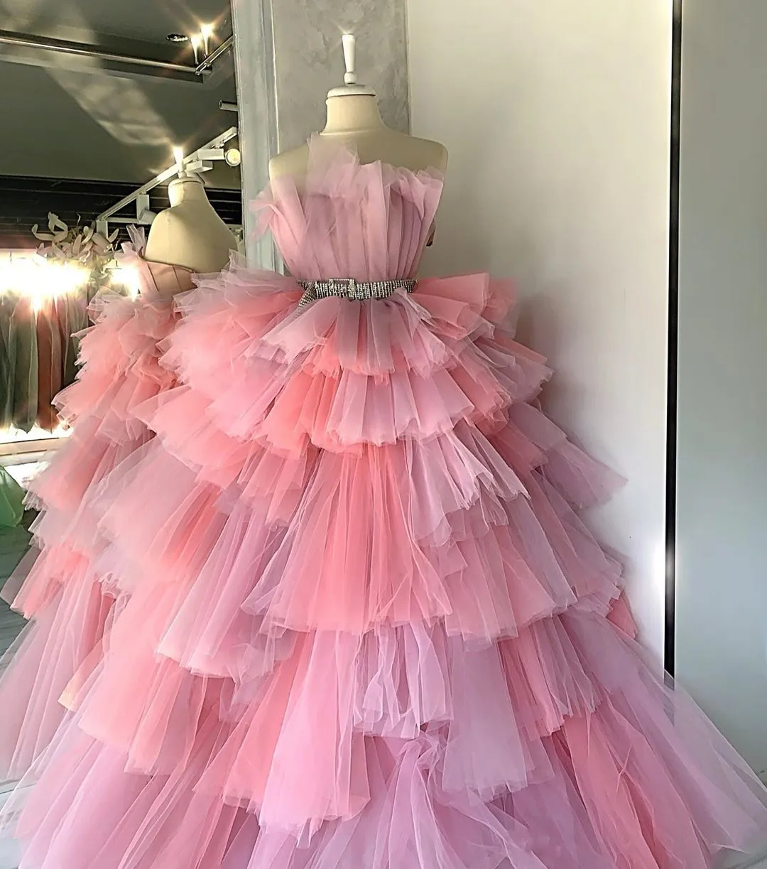 Hellacious Frilled Evening Dress