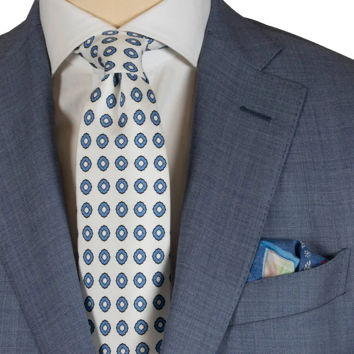 Light Blue 100% Wool Suit