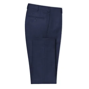Luxury Blue Dress Pants - Vitale Barberis Canonico Super 110s