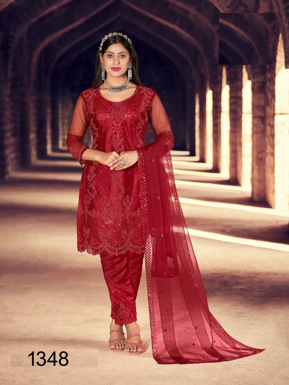 NAZNEEN ZARA 1348 SERIES EMBROIDERY SUIT