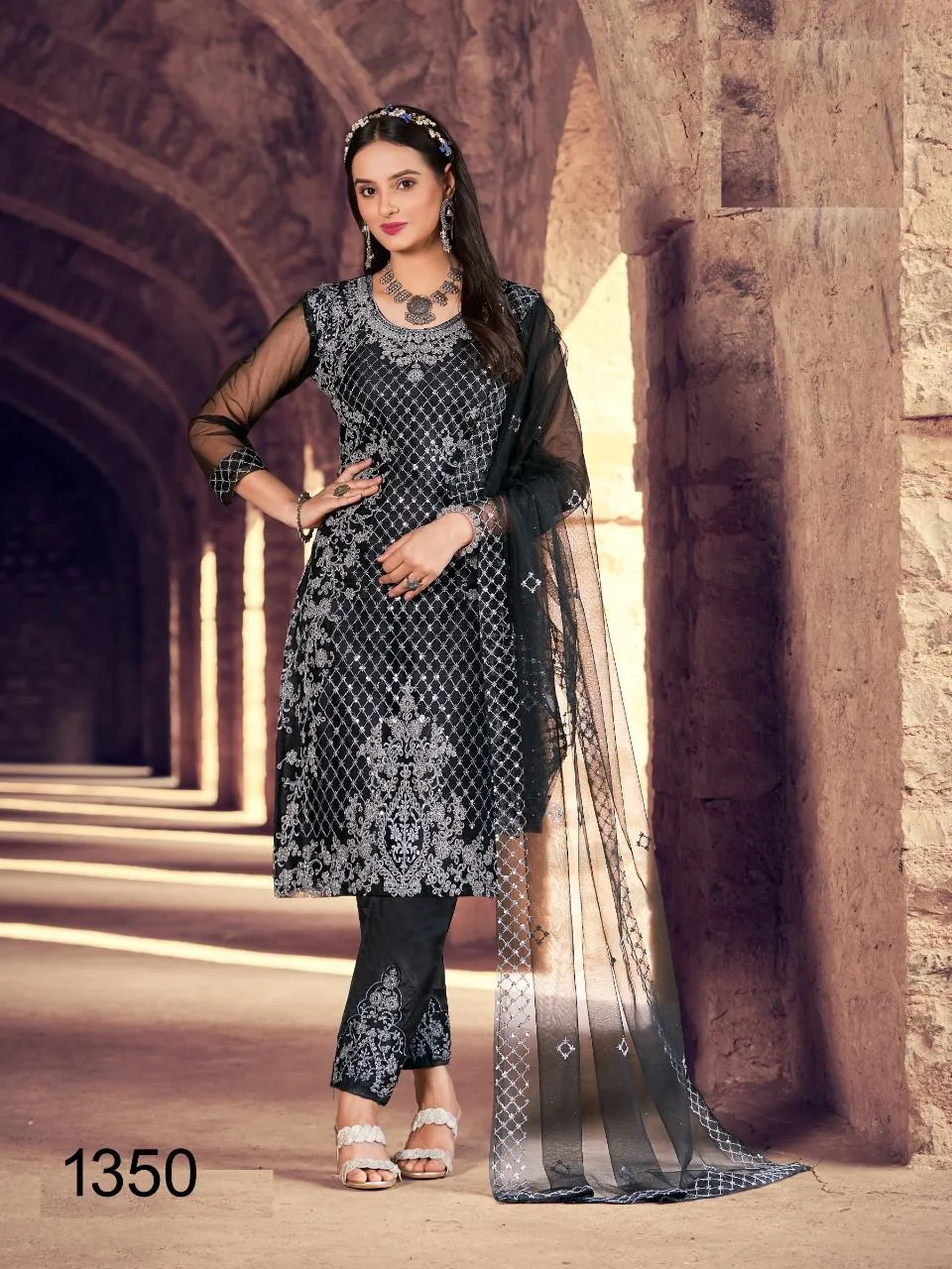 NAZNEEN ZARA 1348 SERIES EMBROIDERY SUIT