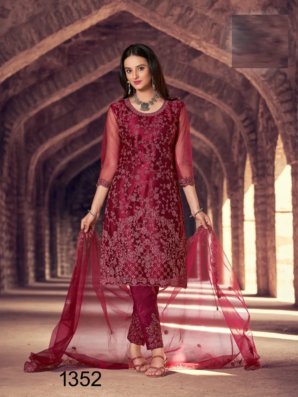 NAZNEEN ZARA 1348 SERIES EMBROIDERY SUIT