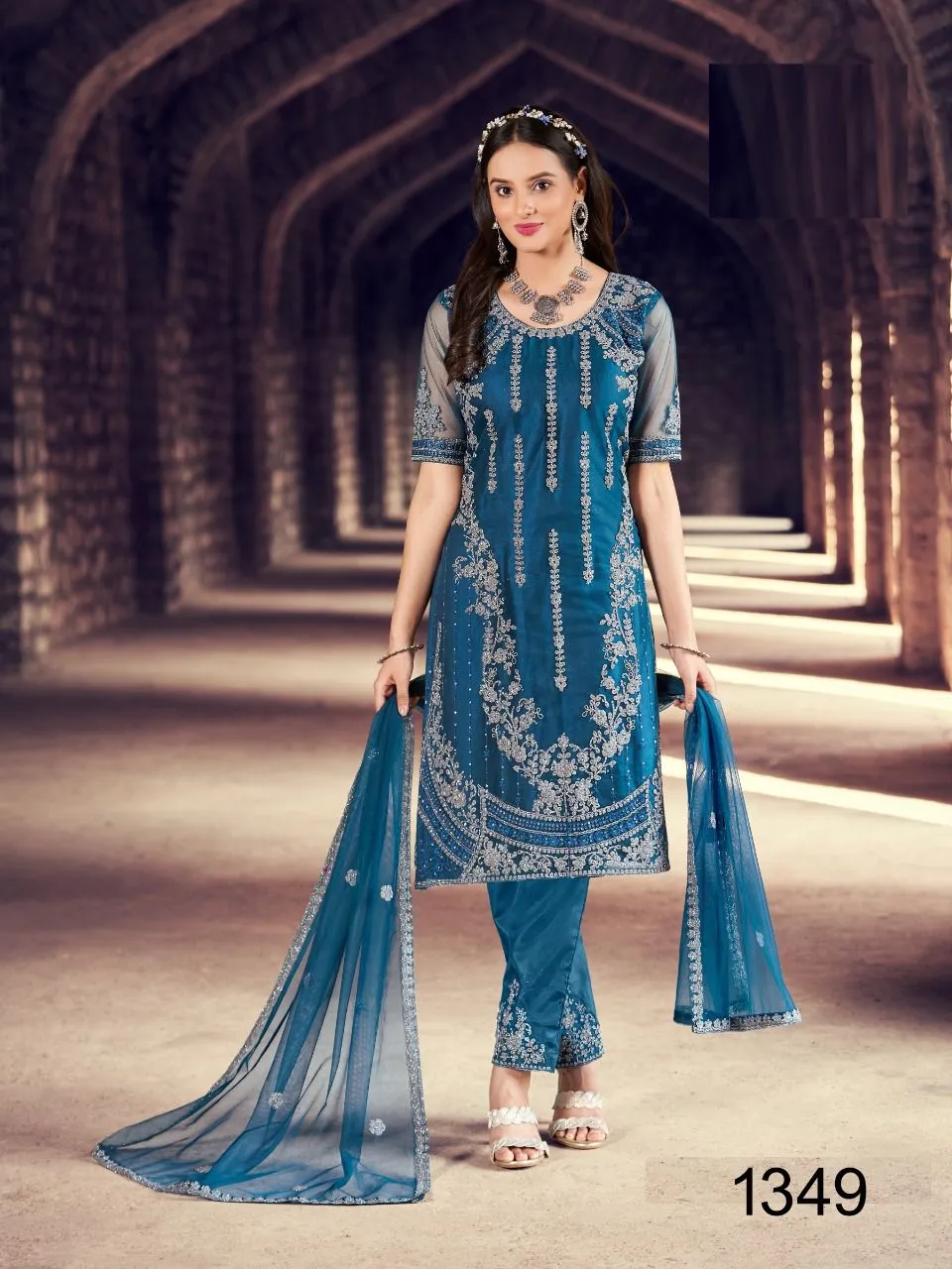 NAZNEEN ZARA 1348 SERIES EMBROIDERY SUIT