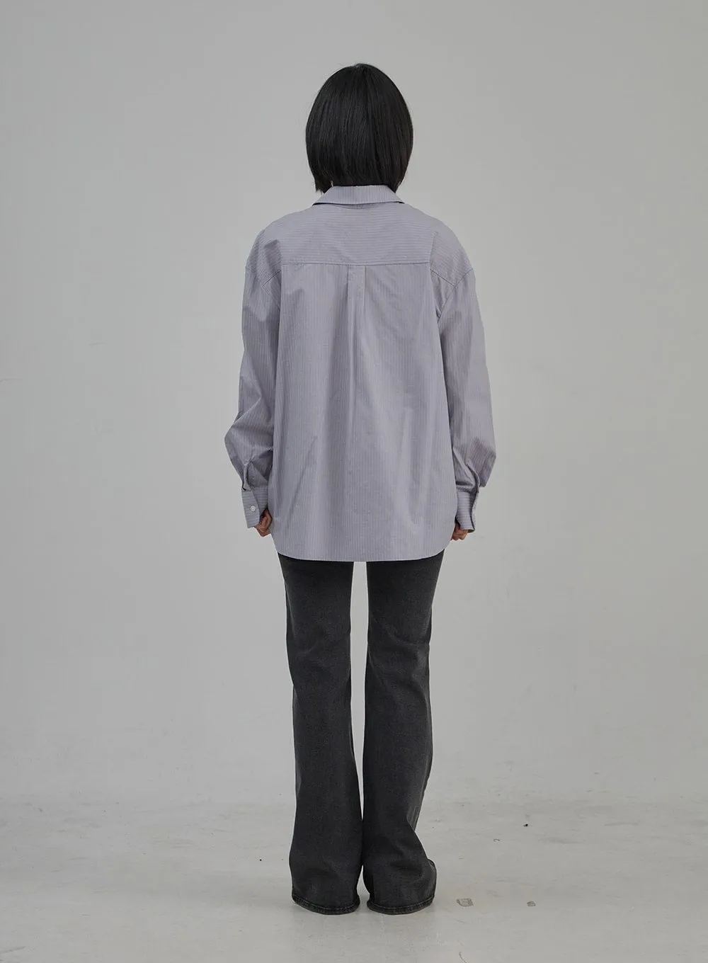 Pinstripe Oversized Shirt OJ302