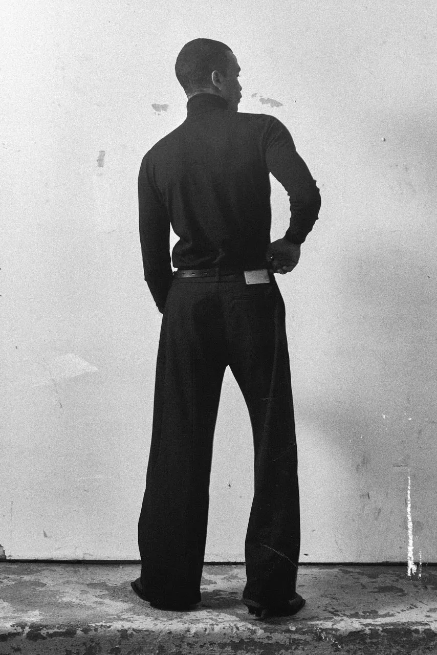 Pinstripe Sumi Paneled Trouser - Size 1