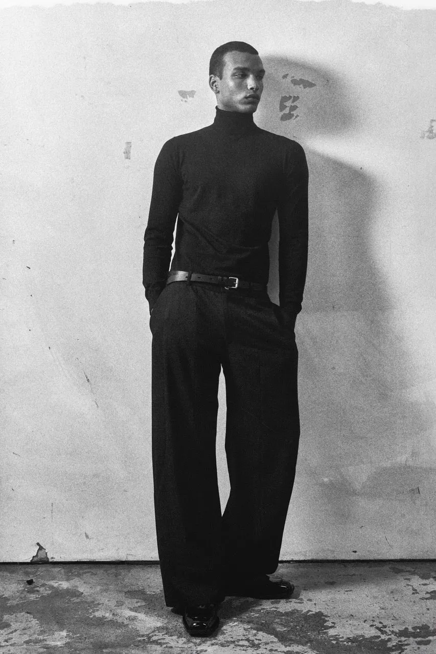 Pinstripe Sumi Paneled Trouser - Size 1