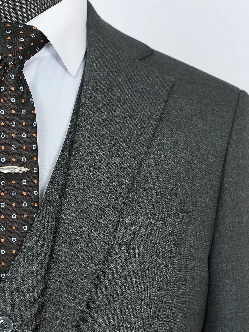 Three Pieces Of Stylish Bespoke Men Suit Tailored